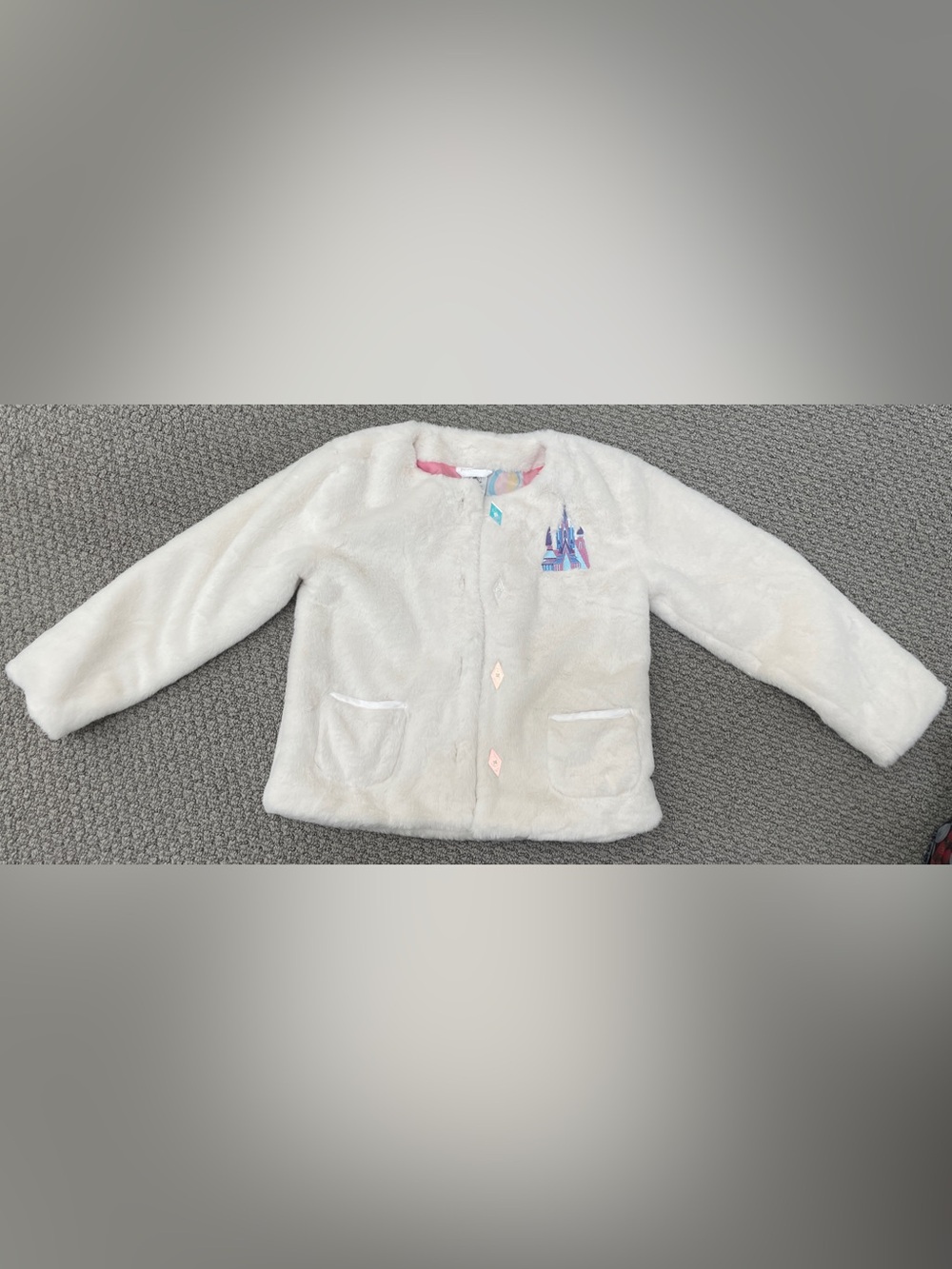 NWOT- Disney Frozen Elsa Faux Fur Jacket-2023 size 7/8